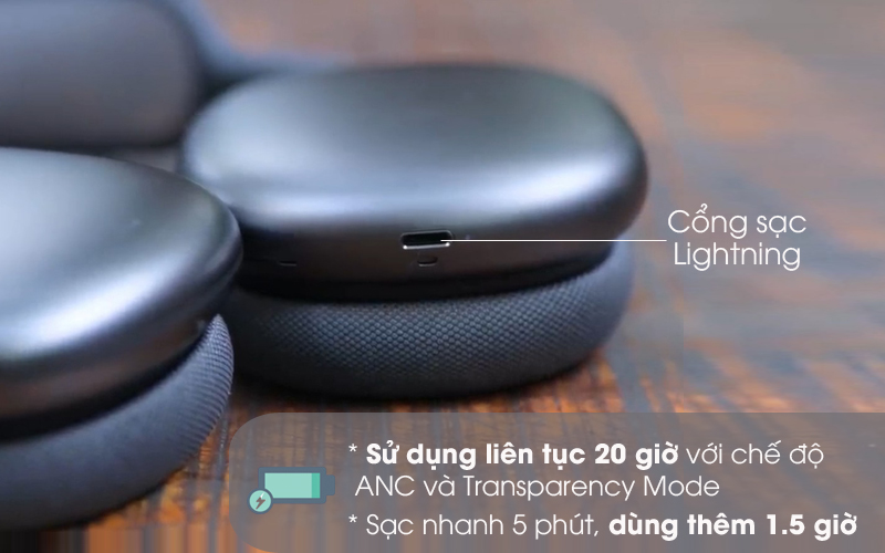 Pin khỏe - Tai nghe chụp tai Bluetooth AirPods Max Apple MGYH3/ MGYJ3/ MGYL3