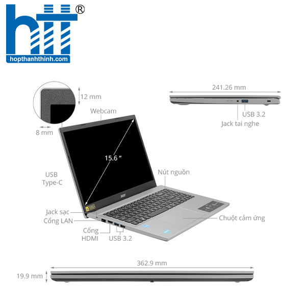 Hợp thành thịnh - Laptop Acer Aspire A315-59-321N i3 1215U/8GB/256GB/15.6''FHD/Win