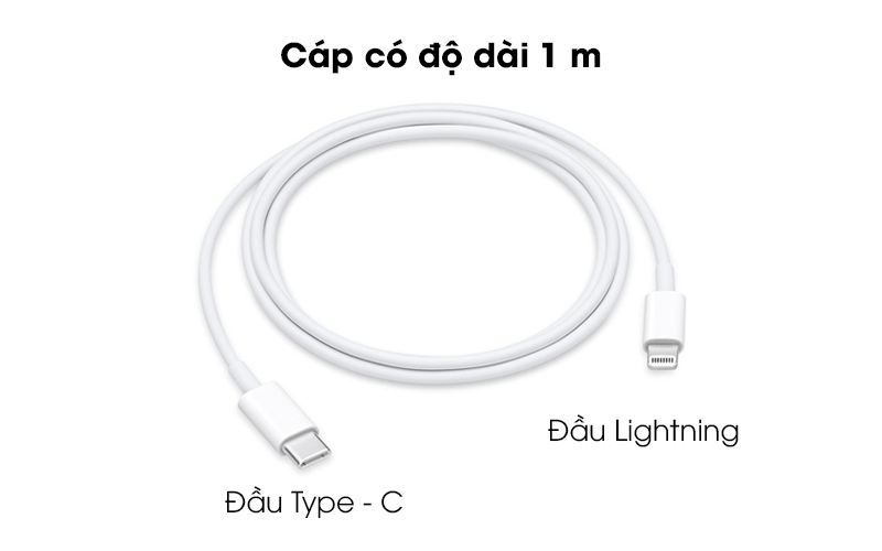 Cáp dài 1 m - Cáp Type C- Lightning 1m Apple MX0K2 Trắng
