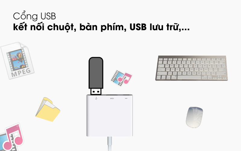 Cổng USB 3.0 cho tốc độ truyền tải, truy cập dữ liệu nhanh chóng - Adapter chuyển đổi Type-C MacBook MJ1K2