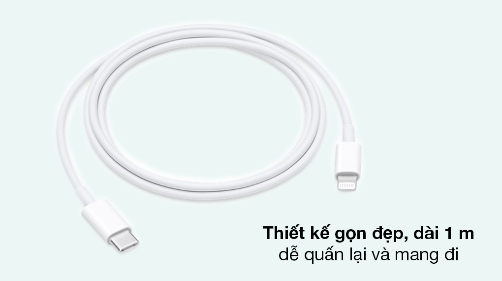 Cáp Type C - Lightning 1m Apple MM0A3 Trắng - Gọn nhẹ, bề mặt phủ sắc trắng trẻ trung