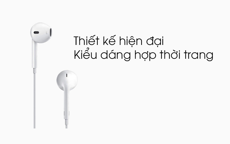 Thiết kế đẹp mắt, kiểu dáng quen thuộc trẻ trung - Tai nghe Earpods Apple MNHF2 Thiết kế đẹp mắt, kiểu dáng quen thuộc trẻ trung - Tai nghe Earpods Apple MNHF2
