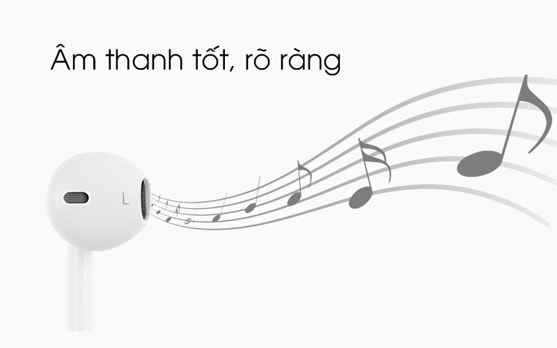 Chất lượng âm thanh trong trẻo, đủ lớn và rõ ràng - Tai nghe Earpods Apple MNHF2 Chất lượng âm thanh trong trẻo, đủ lớn và rõ ràng - Tai nghe Earpods Apple MNHF2