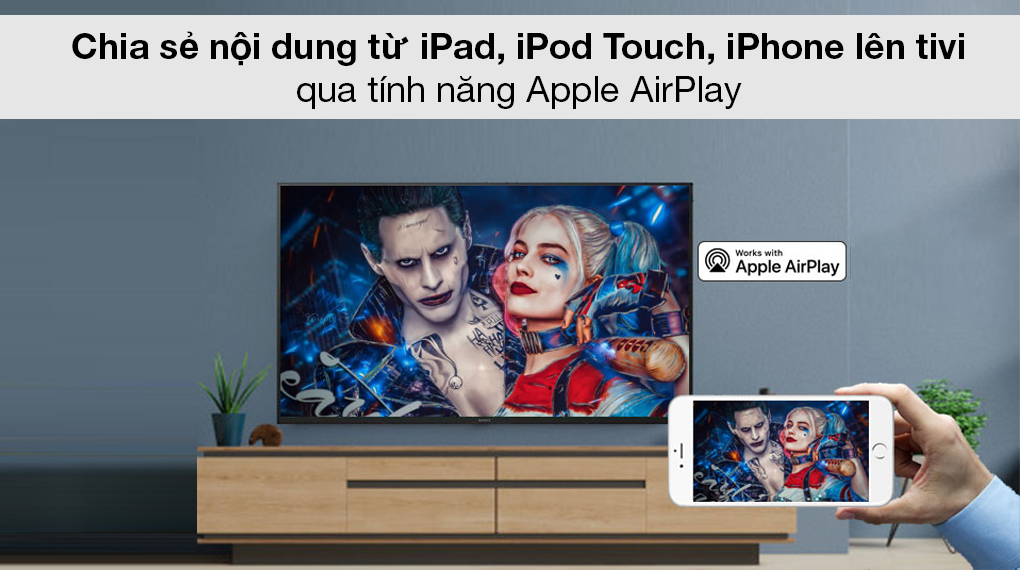 Apple TV 4K 32GB MXGY2 - Chia sẻ nội dung từ iPad, iPod Touch, iPhone lên màn hình lớn tivi qua tính năng Apple AirPlay dễ dàng