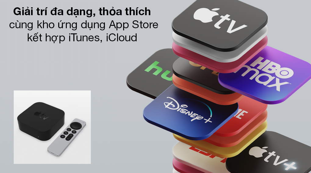 Apple TV 4K 32GB MXGY2 - Giải trí đa dạng cùng kho ứng dụng App Store