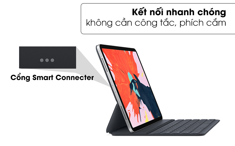 Kết nối nhanh chóng - Bàn phím Smart Keyboard Folio 2 cho iPad Pro 11 inch Apple MXNK2