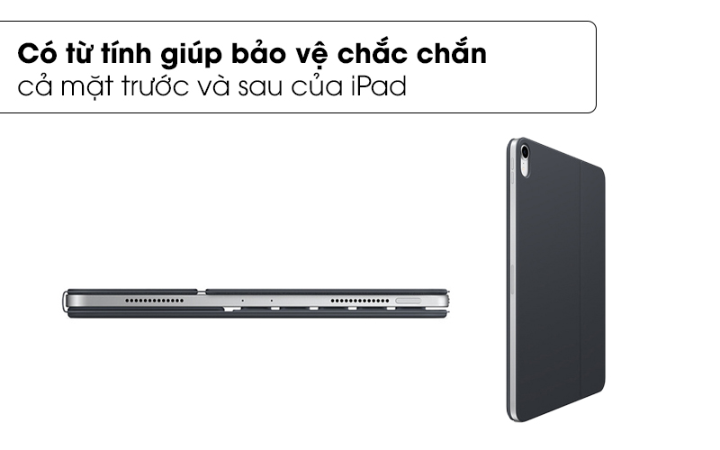 Có từ tính giúp bảo vệ chắc chắn - Bàn phím Smart Keyboard Folio 2 cho iPad Pro 11 inch Apple MXNK2