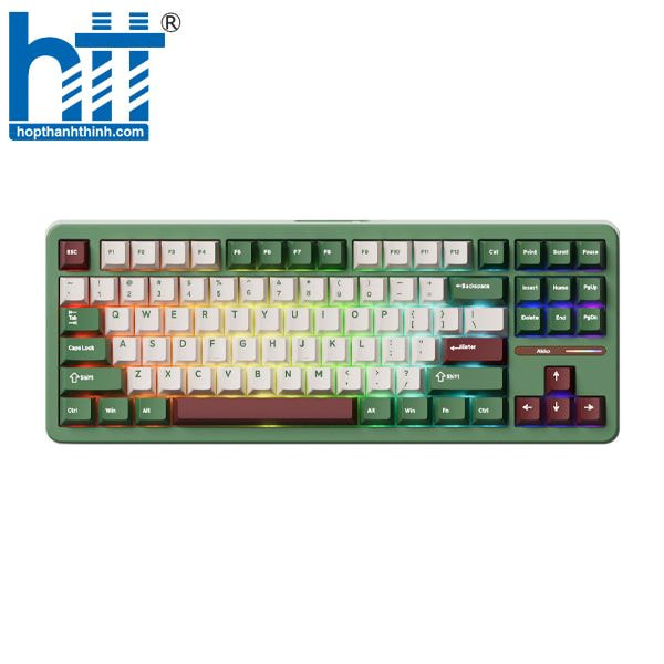 Bàn phím cơ Akko TAC87 Matcha Red Bean Tri-Mode