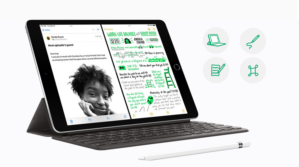 Hỗ trợ kết nối với bàn phím ngoài - iPad 9 WiFi Cellular 64GB Hỗ trợ kết nối với bàn phím ngoài - iPad 9 WiFi Cellular 64GB