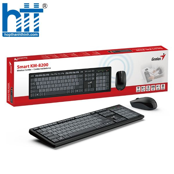 Hợp Thành Thịnh - Bộ phím chuột không dây Genius KM-8200 Dual Color
