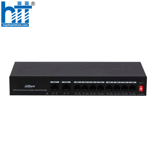 HỢP THÀNH THỊNH - Switch PoE 8 port DAHUA DH-PFS3010-8ET-65 tốc độ nhanh