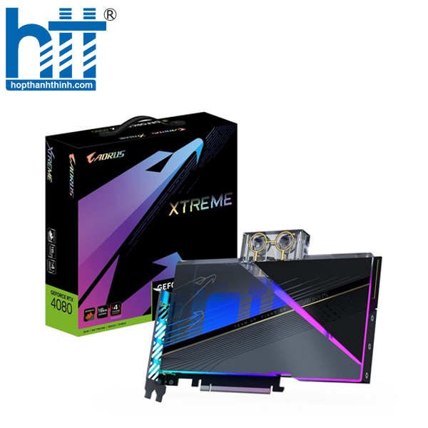 Hợp Thành Thịnh - Card màn hình GIGABYTE AORUS GeForce RTX 4080 XTREME WATERFORCE WB 16GB (GV-N4080AORUSX WB-16GD)