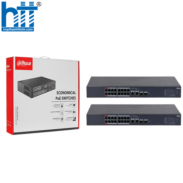 HỢP THÀNH THỊNH - Switch PoE Cloud 18 port DAHUA DH-CS4218-16ET-135