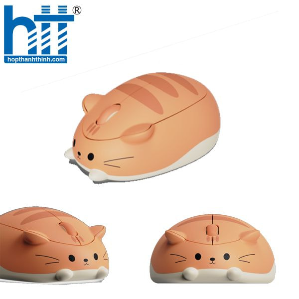 Hợp Thành Thịnh - Chuột không dây Akko Cat Theme Mouse Orange KATE