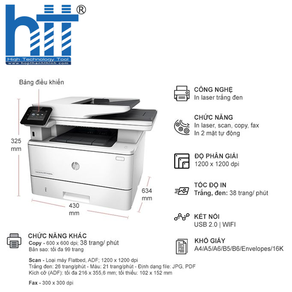 Hợp Thành Thịnh - Máy in HP LaserJet Pro MFP M426fdw (F6W15A)