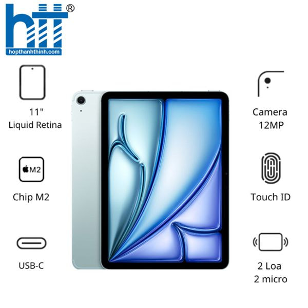 HỢP THÀNH THỊNH - Máy tính bảng Apple IPad Air 6 11inch Wifi (8GB/ 128Gb/ Blue/ MUWD3ZA/A)