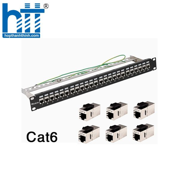 Hợp Thành Thịnh - Thanh đấu nối Patch Panel 24 cổng Cat6 FTP 1U