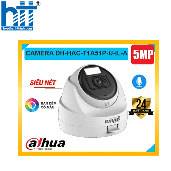 HỢP THÀNH THỊNH - Camera HDCVI 5MP DAHUA DH-HAC-T1A51P-U-IL-A