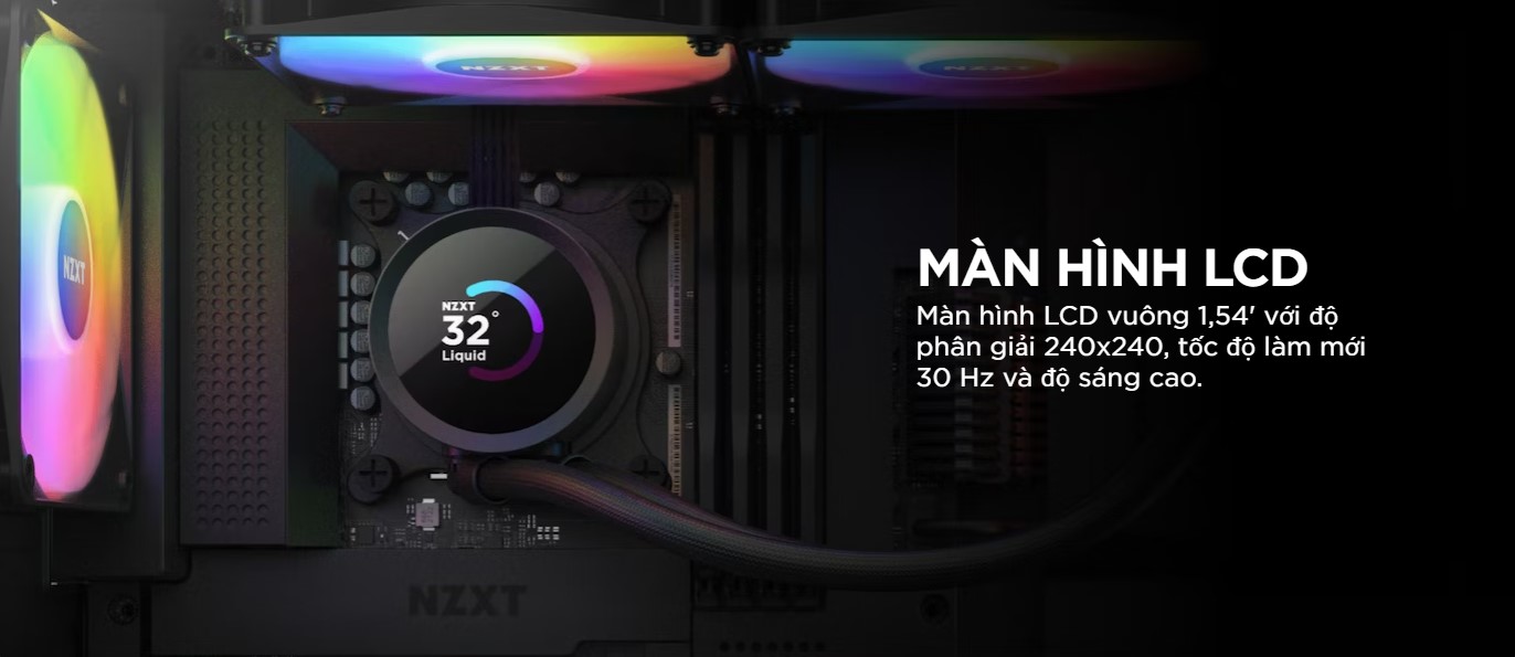 Tản nhiệt nước NZXT Kraken 240 RGB Black