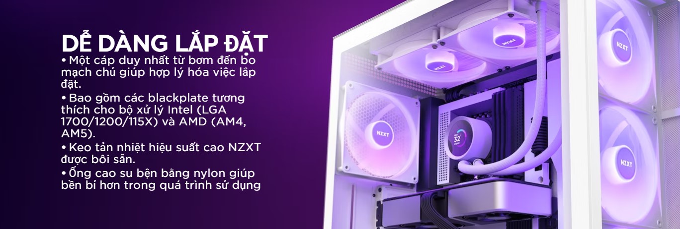 Tản nhiệt nước NZXT Kraken 240 RGB Black