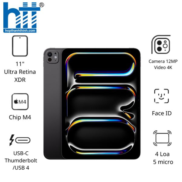 HỢP THÀNH THỊNH - Máy tính bảng Apple IPad Pro 11 M4 Wifi (16GB/ 1TB/ Space Black/ MVVE3ZA/A)