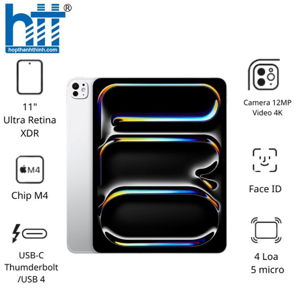 HỢP THÀNH THỊNH - Máy tính bảng Apple IPad Pro 11 M4 Wifi (16GB/ 2TB/ Silver/ MVVH3ZA/A)