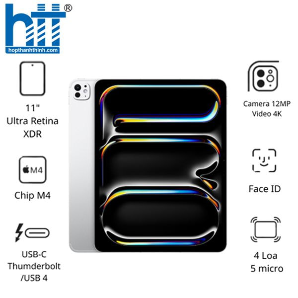 HỢP THÀNH THỊNH - Máy tính bảng Apple IPad Pro 11 M4 Wifi (8GB/ 256GB/ Silver/ MVV93ZA/A)
