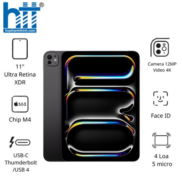 HỢP THÀNH THỊNH - Máy tính bảng Apple IPad Pro 11 M4 Wifi (8GB/ 256GB/ Space Black/ MVV83ZA/A)