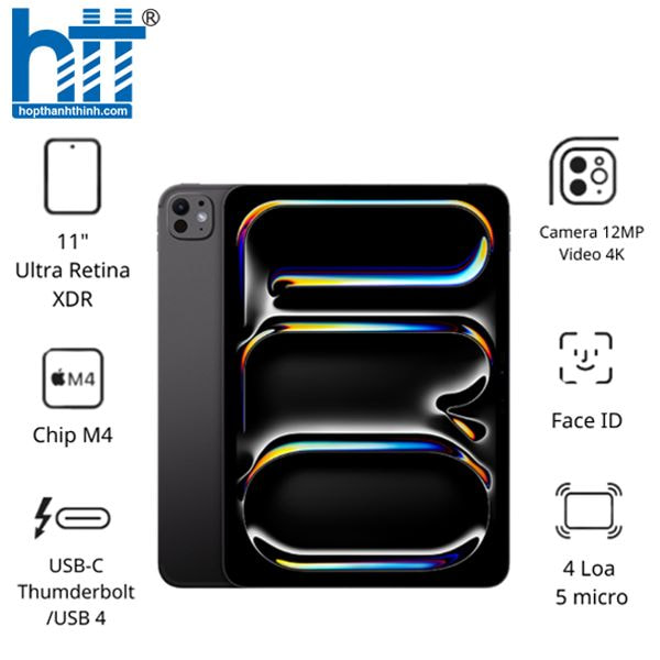 HỢP THÀNH THỊNH - Máy tính bảng Apple IPad Pro 11 M4 Wifi (8GB/ 512GB/ Space Black/ MVVC3ZA/A)