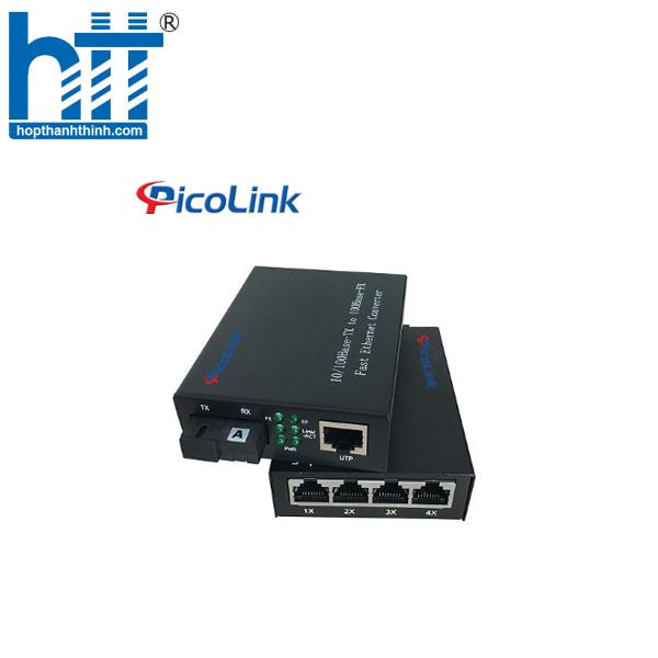 Hợp Thành Thịnh - Bộ chuyển đổi quang điện Picolink 1 Quang ra 4 LAN
