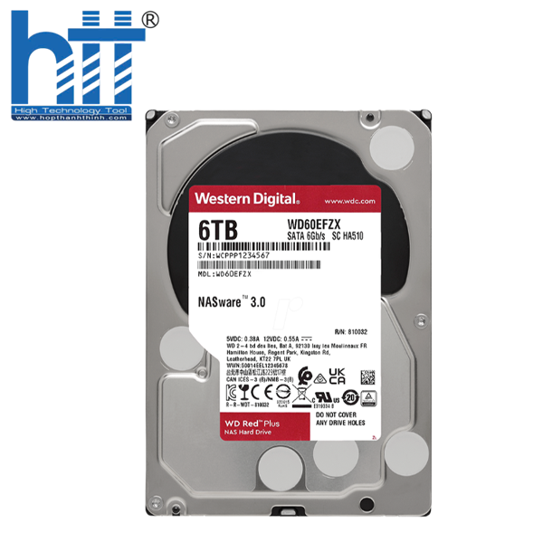 HỢP THÀNH THỊNH -Ổ cứng nas Western Digital Red Plus 6TB WD60EFZX