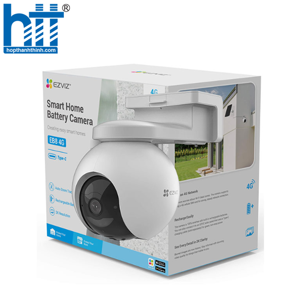 HỢP THÀNH THỊNH - Camera Wifi quay quét dùng pin EZVIZ CS-EB8/SP 4G 2K