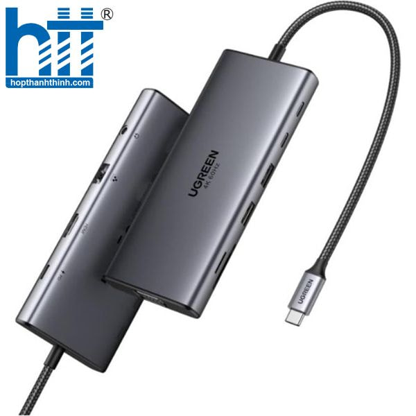 Hub USB Type-C 11 trong 1 HDMI 4K@60Hz, VGA 1080p, USB-C, USB-A, RJ45, SDTF, 3.5mm Ugreen 45520