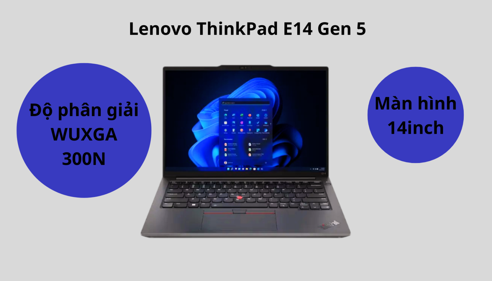 Họp Thành Thịnh - Lenovo ThinkPad E14 Gen 5 Intel Core I5 - 13420H (4.60 GHz) 2x8GB Ram/ 512 SSD/ WF + BT/ 14inch WUXGA 300N/ No OS/ 2 Yrs Premier support