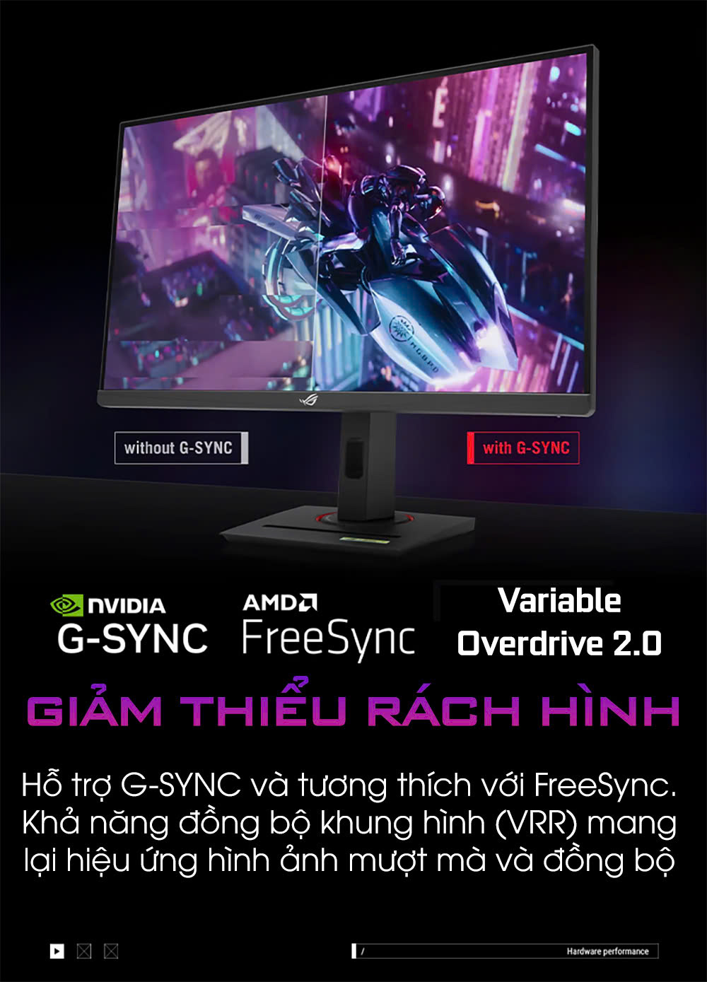 Hợp Thành Thịnh - Màn hình ASUS ROG XG27ACS (27 inch/QHD/Fast IPS/180Hz/1ms/USB-C)