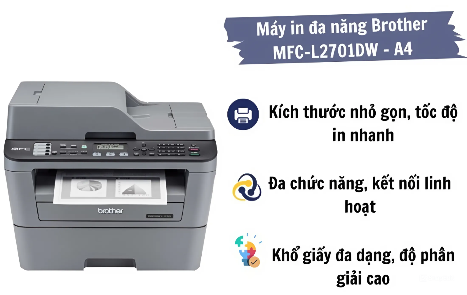 Hợp Thành Thịnh - Máy in laser Brother Đa chức năng MFC-L2701DW