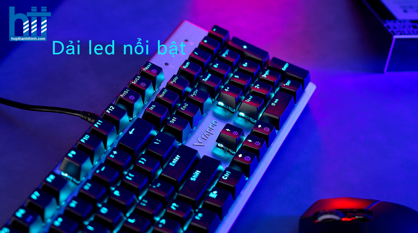 Hợp Thành Thịnh - Bàn phím quang cơ gaming có dây Rapoo V530 Led RGB