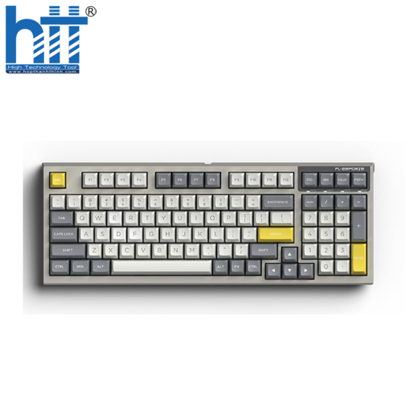 HỢP THÀNH THỊNH - Bàn phím cơ FL-Esports FL980SAM Grey White Wireless Kailh Box Rosa switch