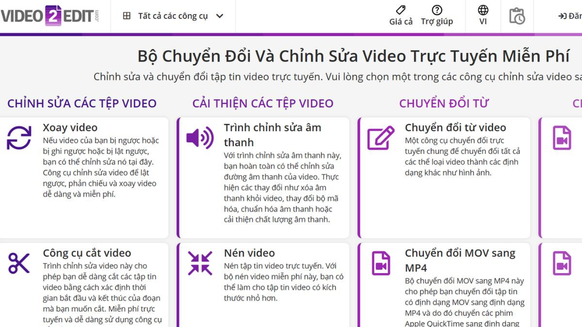 Top 5 web cắt video online