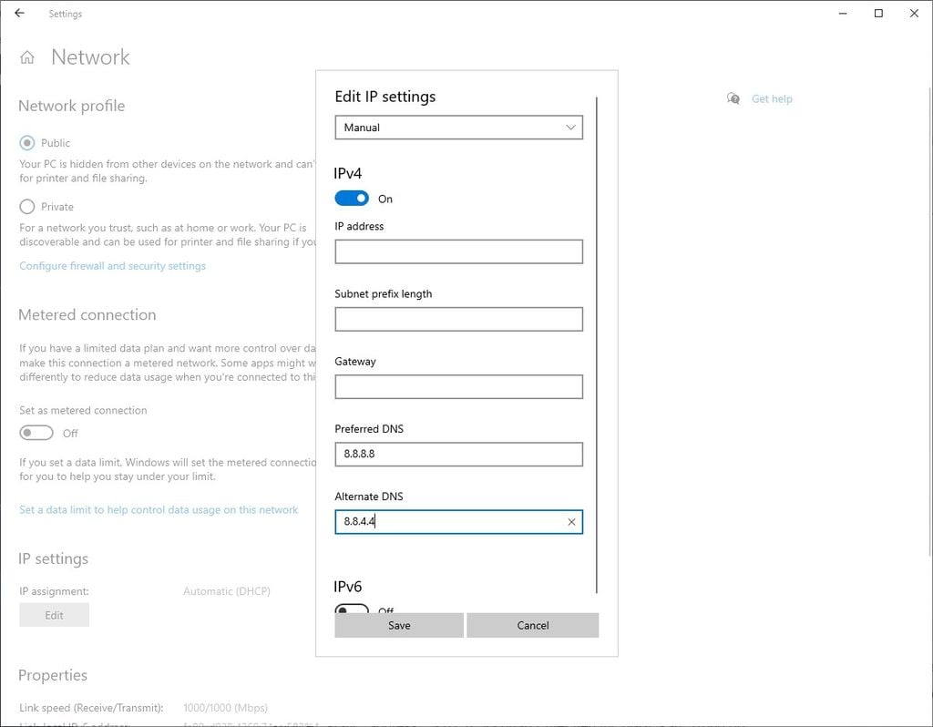 Đổi DNS trong Settings - GEARVN