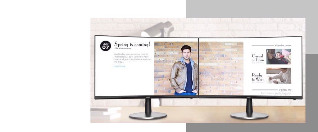 GEARVN - Màn hình cong MSI PRO MP242C 24“ 75Hz