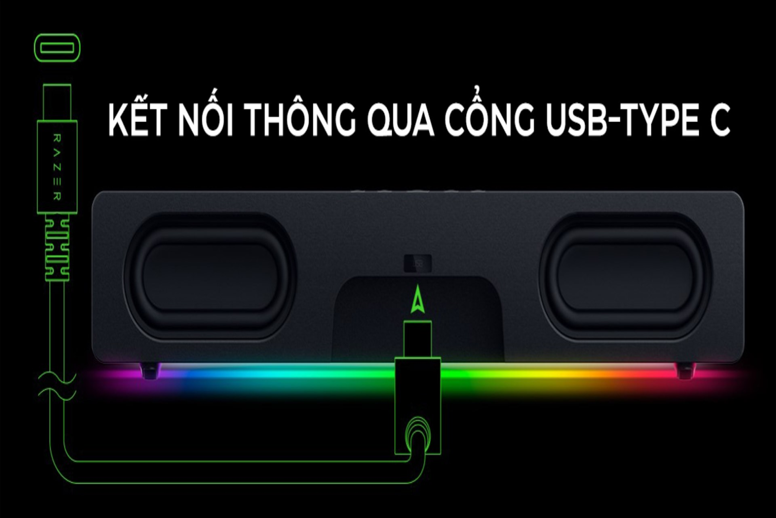 Hợp Thành Thịnh - Loa Razer Leviathan V2 X - Màu đen