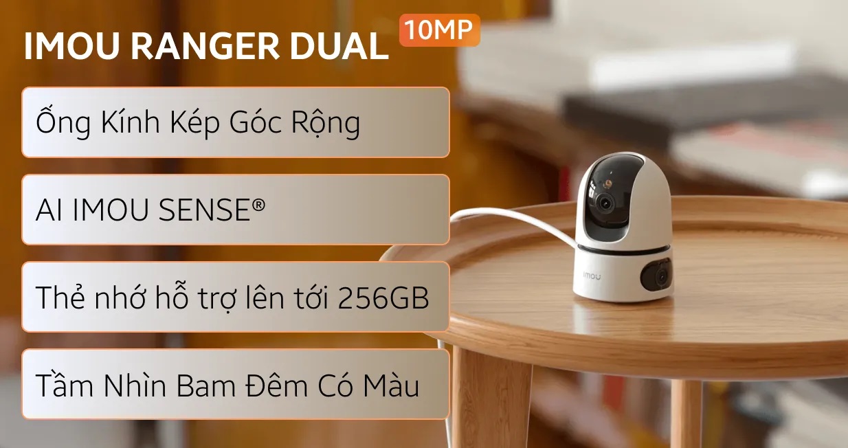 Hợp Thành Thịnh - Camera Wifi iMOU 2 mắt Ranger Dual 10MP IPC-S2XP-10M0WED