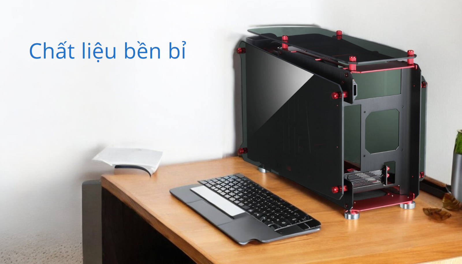 Hợp Thành Thịnh - Thùng máy Case Jonsbo MOD1 Mini (Đỏ Đen/No Fan)