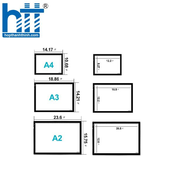 Hợp Thành Thịnh - Bảng hắt sáng Huion H A3 Led