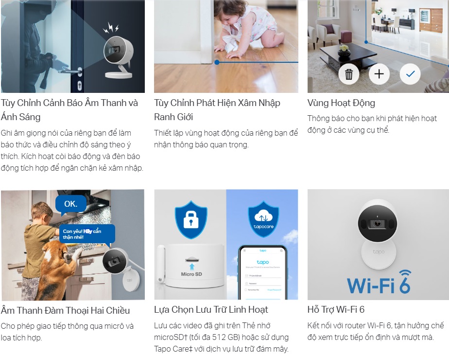 Hợp Thành Thịnh - Camera AI Wi-Fi An Ninh Gia Đình Tp-Link Tapo C125