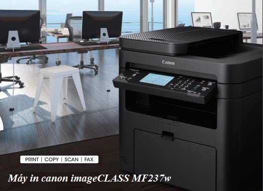 Máy in laser đen trắng canon đa chức năng MF237W (Print wifi/ Copy/ Scan/ fax)