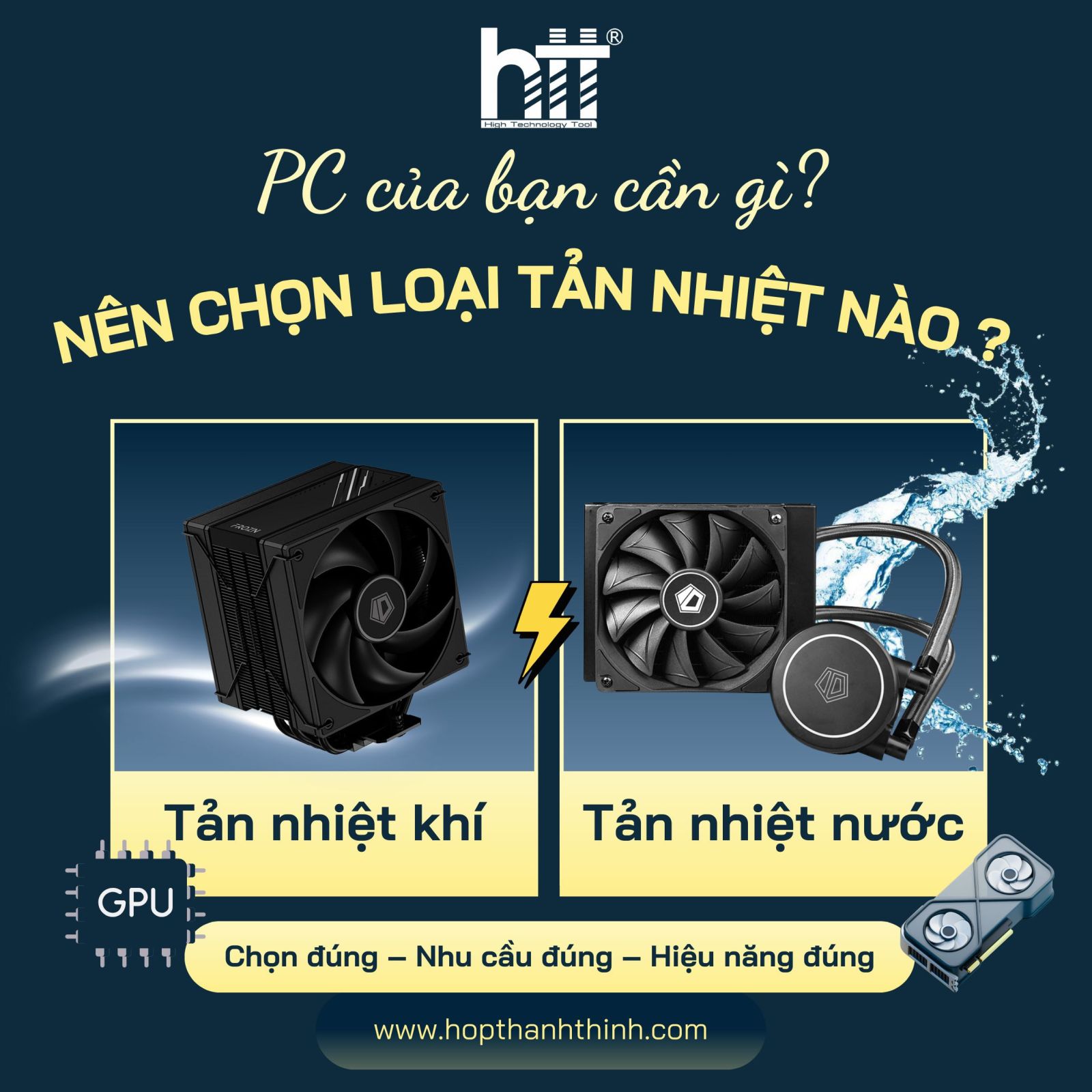 Dùng Tản nhiệt nước hay tản nhiệt khí? So sánh nhanh để chọn đúng cho PC của bạn.
