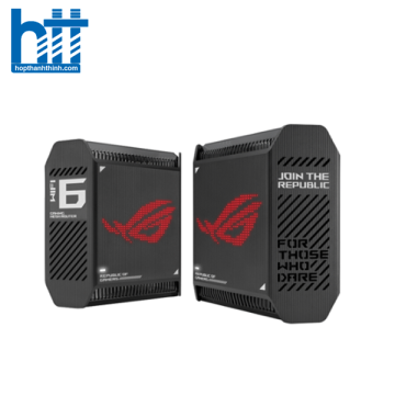 Router Asus Mesh Wi-Fi 6 chuẩn AX10000, 3 băng tần ROG Rapture GT6 Black (2 Pack)