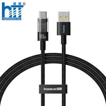 Cáp Sạc Nhanh Baseus Gem Fast-Charging Data Cable USB to Type-C 100W Đen 1M
